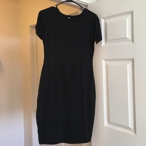 Shein Black Bodycon Midi Dress NWOT